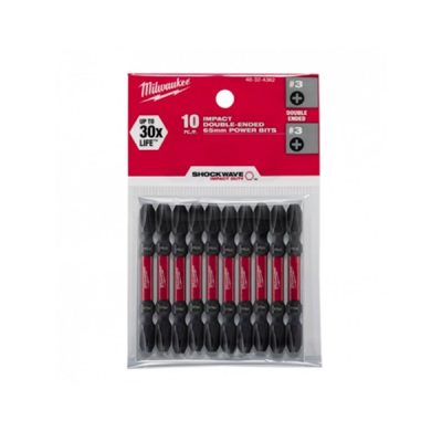 Milwaukee รุ่น 48-32-4362D ดอกไขควง PH3-65 มม. Double Ended  (10 ดอก)