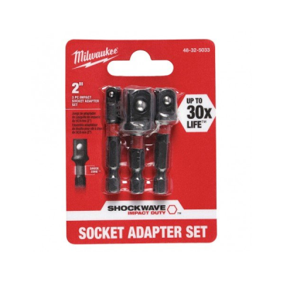 Milwaukee รุ่น 48-32-5033 ชุดอะแดปเตอร์หัวบล็อก 1/4", 3/8", 1/2" แกนหกเหลี่ยม