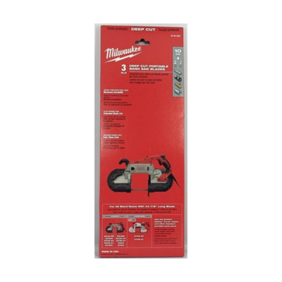 Milwaukee รุ่น 48-39-0501 ใบเลื่อยสายพาน 44-7/8"  10TPI (3 ใบ)