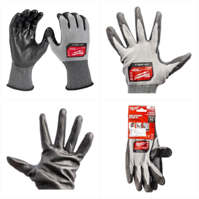 Milwaukee รุ่น 48-73-8732 ถุงมือกันบาด CUT 3  HIGH DEXTERITY - L