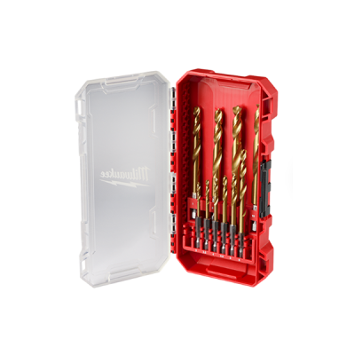 Milwaukee รุ่น 48-89-4859 ชุดดอกเจาะเหล็กไทเทเนี่ยม Red Hex HSS-G Titanium (10 ดอก)