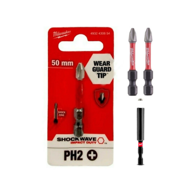 Milwaukee รุ่น 4932430854 ดอกไขควง SHOCKWAVE™ PH2 50 มม.