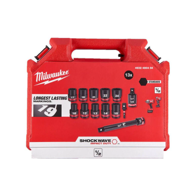 Milwaukee รุ่น 4932480456 ชุดลูกบล็อกกระแทก 1/2" (13 ชิ้น)