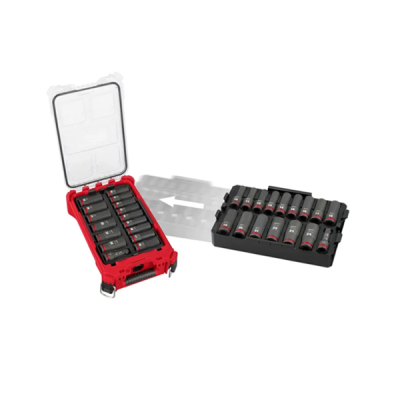 Milwaukee รุ่น 49-66-6818 ชุดลูกบล็อกกระแทก 1/2" (16 ชิ้น) พร้อมถาดรอง