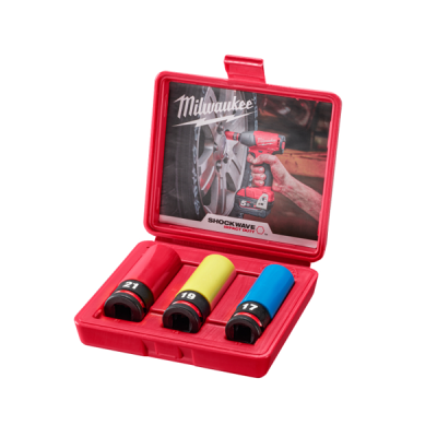 Milwaukee รุ่น 49-66-7834 ชุดลูกบล็อกถอดล้อรถยนต์แกน 1/2" X 3 ชิ้น