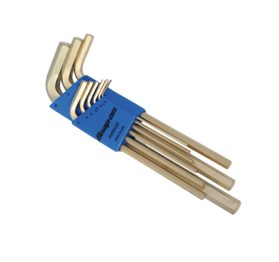 Snap-on รุ่น AWMG9 ชุดประแจหกเหลี่ยมหัวบอล สีเหลือง/เขียวนีออน ระบบมิลลิเมตร (9 ชิ้น)
