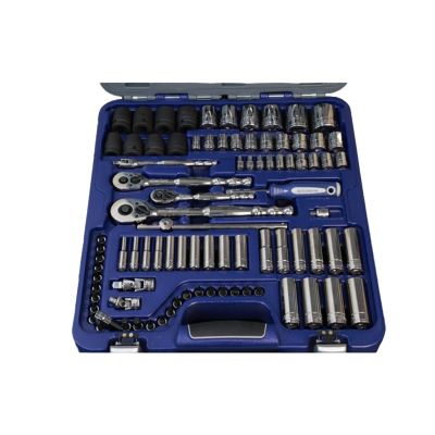 Blue-Point รุ่น BLPATSCM100 ชุดเครื่องมือบ็อกซ์และประแจ รวม 100 ชิ้น ขนาด 1/4" และ 3/8" (100pc 1/4" & 3/8" Drive Socket & Wrench Set)