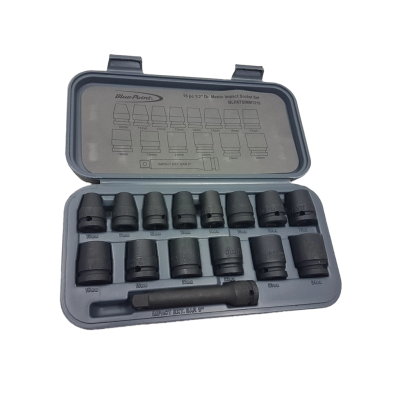 Blue-Point รุ่น รุ่น BLPATSIMM1215 ชุดลูกบ็อกซ์กระแทก ขนาด 1/2 นิ้ว จำนวน 15 ชิ้น (15pc 1/2" Drive Impact Socket Set)
