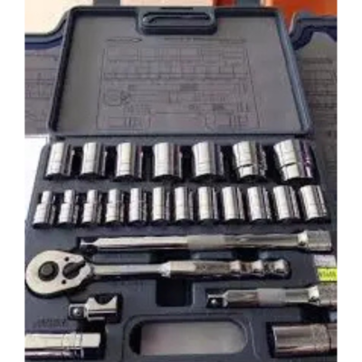 Blue-Point รุ่น BLPATSM1225 ชุดเครื่องมือบ็อกซ์ ขนาด 1/2 นิ้ว จำนวน 25 ชิ้น (25pc 1/2" Drive Socket Wrench Set)