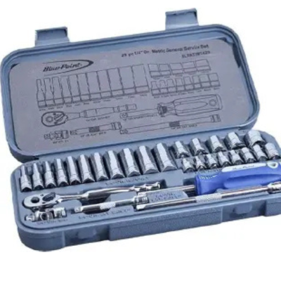Blue-Point รุ่น BLPATSM1429 ชุดเครื่องมือบ็อกซ์ ขนาด 1/4 นิ้ว จำนวน 29 ชิ้น (29pc 1/4" Drive Socket Wrench Set)