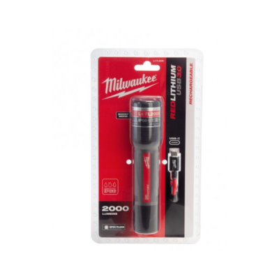 Milwaukee รุ่น L4 FL2000 L4 ไฟฉายปรับแสงแบบชาร์จไฟ 2000 ลูเมน