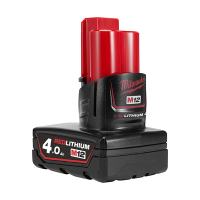 Milwaukee รุ่น M12 B4 แบตเตอรี่ 12 โวลต์ 4.0 แอมป์อาว