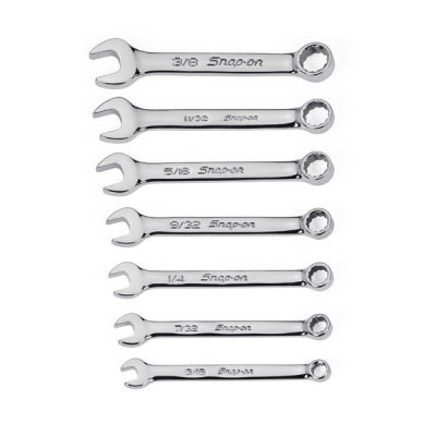 Snap-on รุ่น OXI707BK ชุดประแจแหวนผ่า 7 ชิ้น ประแจชนิดนี้สำคัญมากสำหรับงาน ระบบเบรก, สายน้ำมัน และระบบแอร์ เพราะออกแบบมาเพื่อจับน็อตหัวสายทองเหลืองหรือเหล็กที่อ่อนหัวรูดง่าย ประแจจะโอบล้อมน็อตได้มากกว่าประแจปากตายทั่วไป