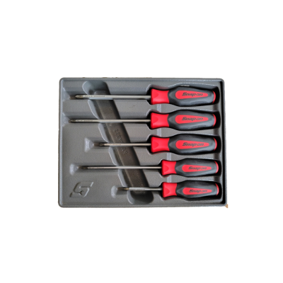 Snap-on รุ่น SGDP50BR ชุดไขควงปากแฉก ด้ามแข็งสีแดง (5 ชิ้น)