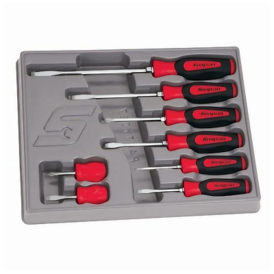 Snap-on รุ่น SGDX80BR ชุดไขควงปากแฉก ด้ามแข็งสีแดง (8 ชิ้น)