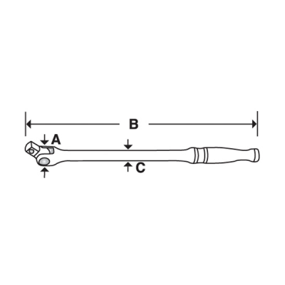 Snap-on รุ่น SN15B ด้ามขันแข็ง 1/2 นิ้ Breaker Bar (ด้ามขันเซอรกิต)