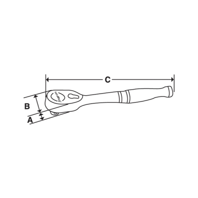 Snap-on รุ่น TR72 ด้ามฟรี (Ratchet) ขนาดหัวขับ (Drive Size) 1/4 นิ้ว (2 หุน)