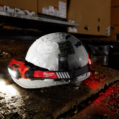 Milwaukee รุ่น L4 HLVIS-301 ไฟฉายคาดหัว สายคาดสะท้อนแสง