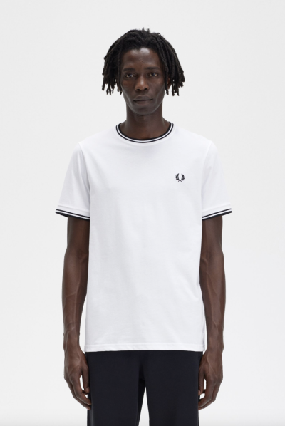 Fred Perry Twin Tipped T-Shirt White