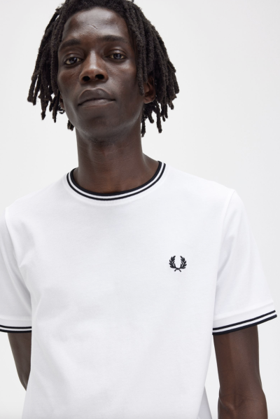 Fred Perry Twin Tipped T-Shirt White