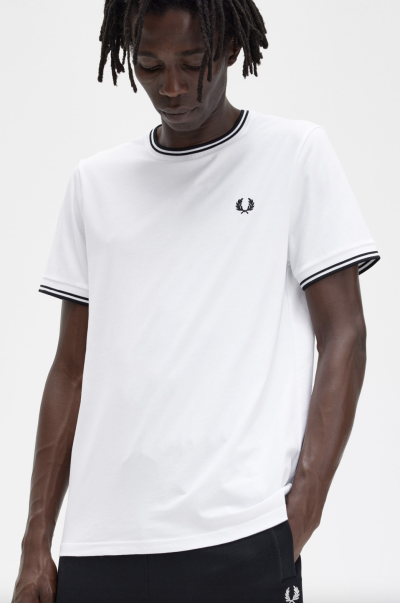 Fred Perry Twin Tipped T-Shirt White