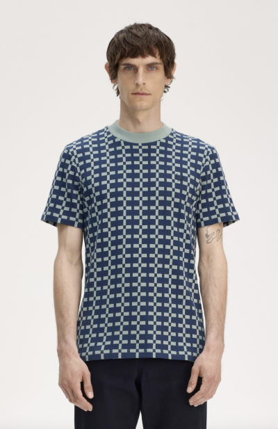Geometric Jacquard T-Shirt