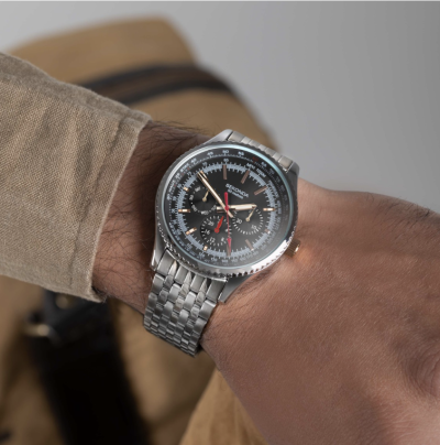 Sekonda Maverick Men's Watch | Silver Case & Stainless Steel Bracelet with Black Dial | 30038