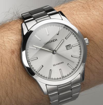Sekonda Taylor Men's Watch | Silver Case & Stainless Steel Bracelet with Silver White Dial | 1945