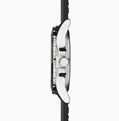 Sekonda Balearic Men's Watch | Silver Alloy Case & Black Rubber Strap with Black Dial | 30118