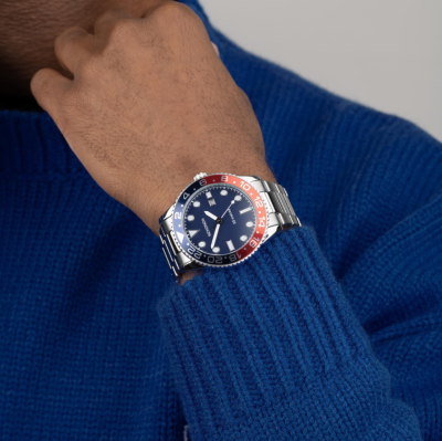 Sekonda Ocean Men’s Watch | Silver Alloy Case & Stainless Steel Bracelet with Blue Dial | 30196