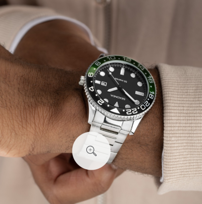 Sekonda Ocean Men’s Watch | Silver Alloy Case & Stainless Steel Bracelet with Black Dial | 30197