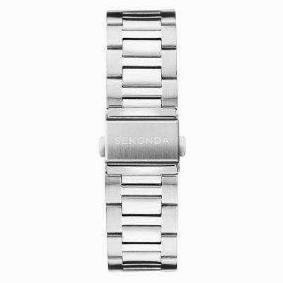 Sekonda Ocean Men’s Watch | Silver Alloy Case & Stainless Steel Bracelet with Black Dial | 30197
