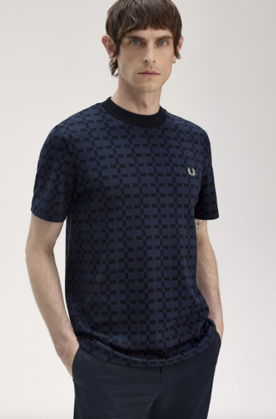 Geometric Jacquard T-Shirt