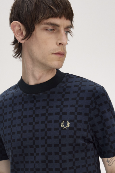 Geometric Jacquard T-Shirt