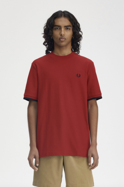 Tipped Cuff Piqué Shirt