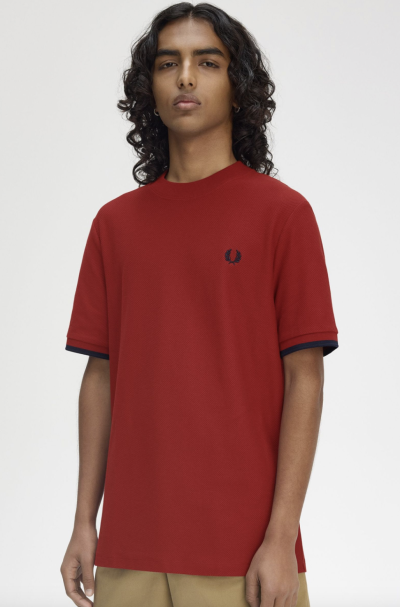 Tipped Cuff Piqué Shirt