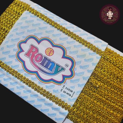 ดิ้นทอง Romy No. 11528 งานนำเข้าจากอินเดีย ลายตะขาบโบราณ
