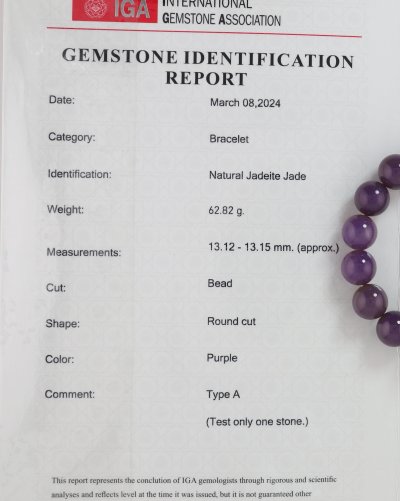 สร้อยประคำข้อมือหยกม่วงแท้ หินมงคล เสริมดวง สงบใจ Jade Bead Bracelet