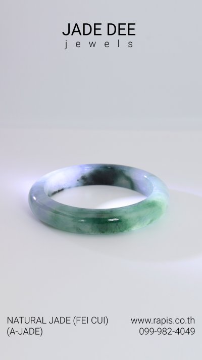 กำไลหยกพม่าแท้ สำหรับผู้หญิงผู้ชาย ของขวัญเสริมดวง Jade Bangle