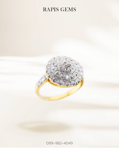 แหวนทองฝังเพชรแท้ สวยหรู ดูแพง Gold Diamond Ring