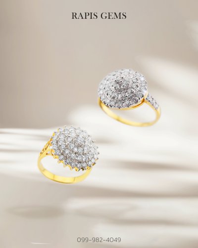 แหวนทองฝังเพชรแท้ สวยหรู ดูแพง Gold Diamond Ring