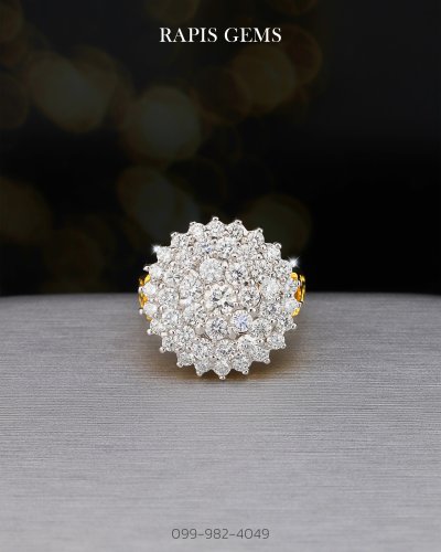 แหวนทองคำแท้ เพชรแท้เปล่งประกาย สวยหรูมีระดับ Gold Diamond Ring