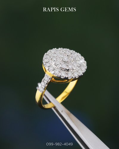 แหวนทองฝังเพชรแท้ สวยหรู ดูแพง Gold Diamond Ring