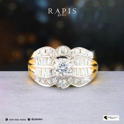 แหวนทองคำประดับเพชร ดีไซน์หรู | Luxury Gold Diamond Ring