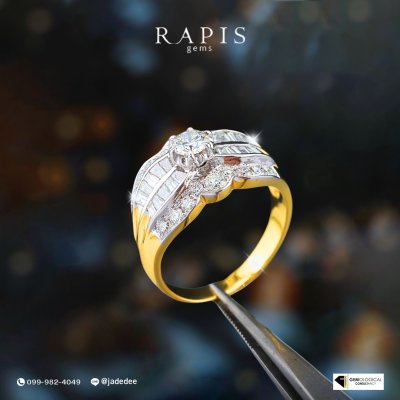 แหวนทองคำประดับเพชร ดีไซน์หรู | Luxury Gold Diamond Ring