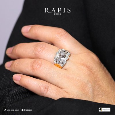 แหวนทองคำประดับเพชร ดีไซน์หรู | Luxury Gold Diamond Ring