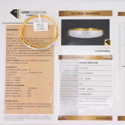 Gold Diamond Bangle