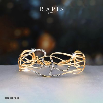 Gold Diamond Bangle