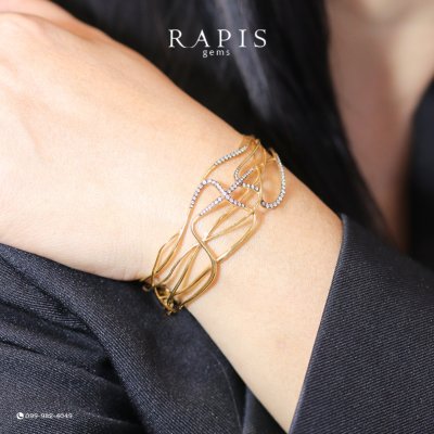 Gold Diamond Bangle