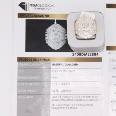 แหวนทองคำดีไซน์หรู ฝังเพชรเต็มหน้า ออร่าคุณหญิง Gold Diamond Ring